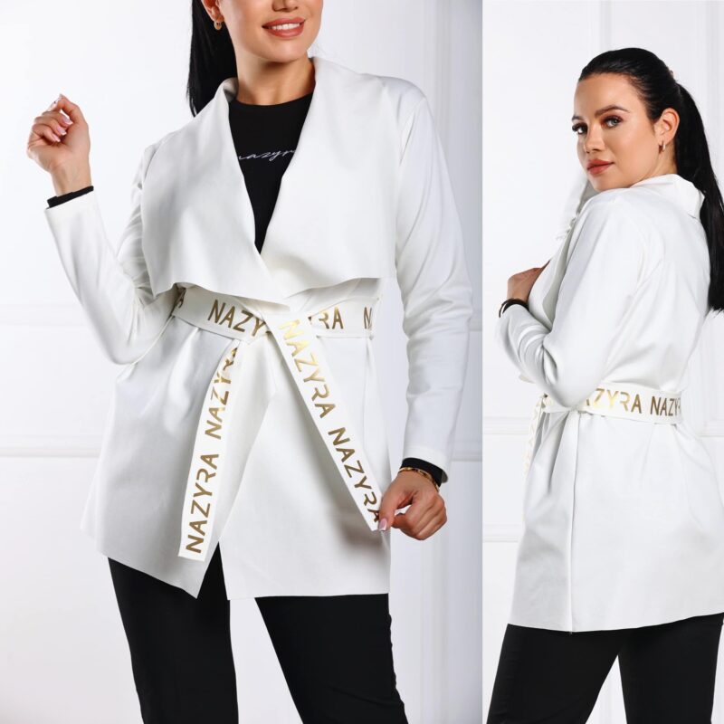 Nazyra Molly kabát arany feliratú övvel