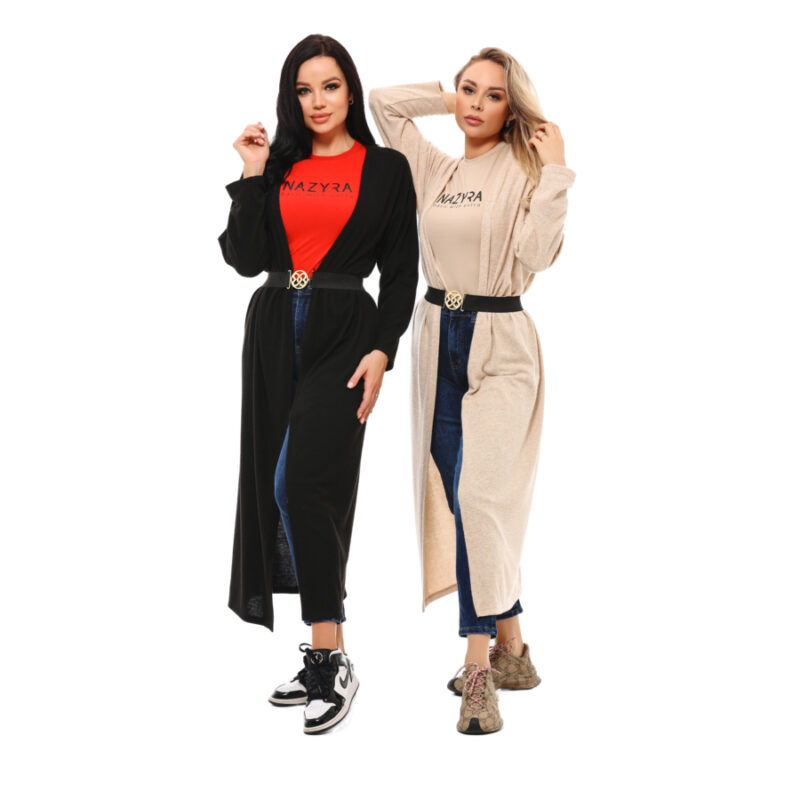 Nazyra Shine kardigán ajándék övvel