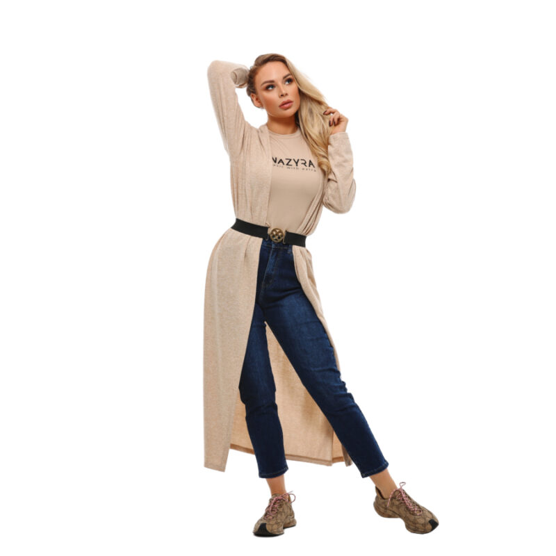 Nazyra Shine kardigán ajándék övvel