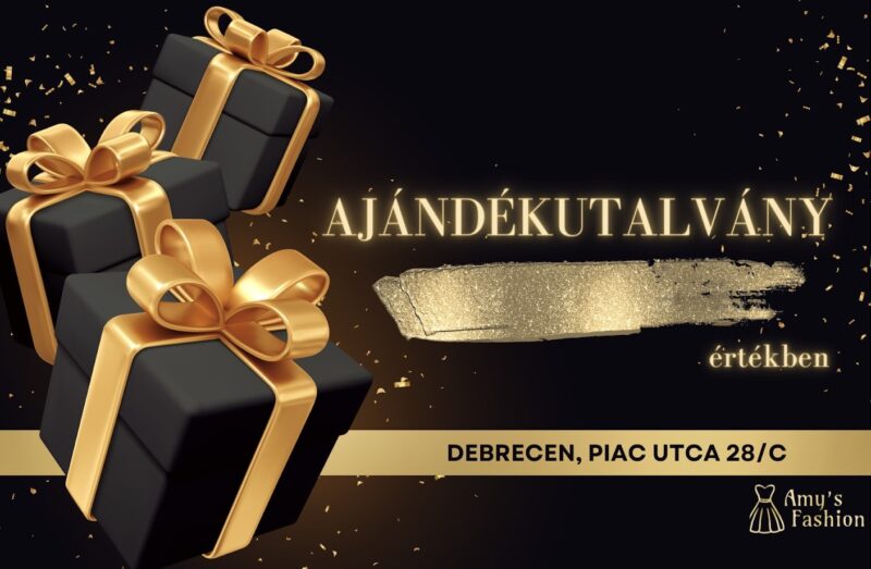Amy's Fashion Ajándékutalvány 5000 10000 15000 20000 25000 online boltban egyedi ajándék ötlet