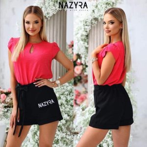 krepp anyagú nyári blúz rövid ujjú felső neon narancssárga pink lenge