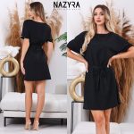 nazyra nyári lenge ruha fekete neon narancs zöld lila szín