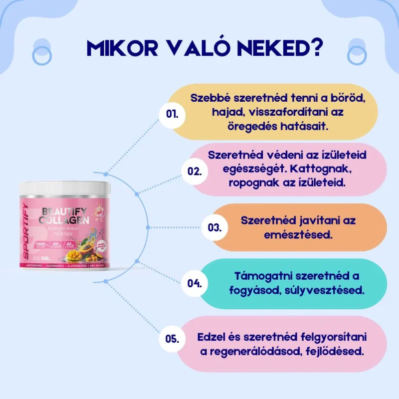 kollagén magyar termék beauty collagen mango maracuja gyorsan oldódó