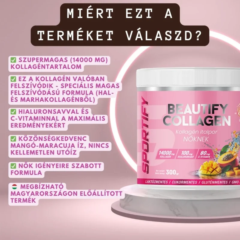 kollagén magyar termék beauty collagen mango maracuja gyorsan oldódó