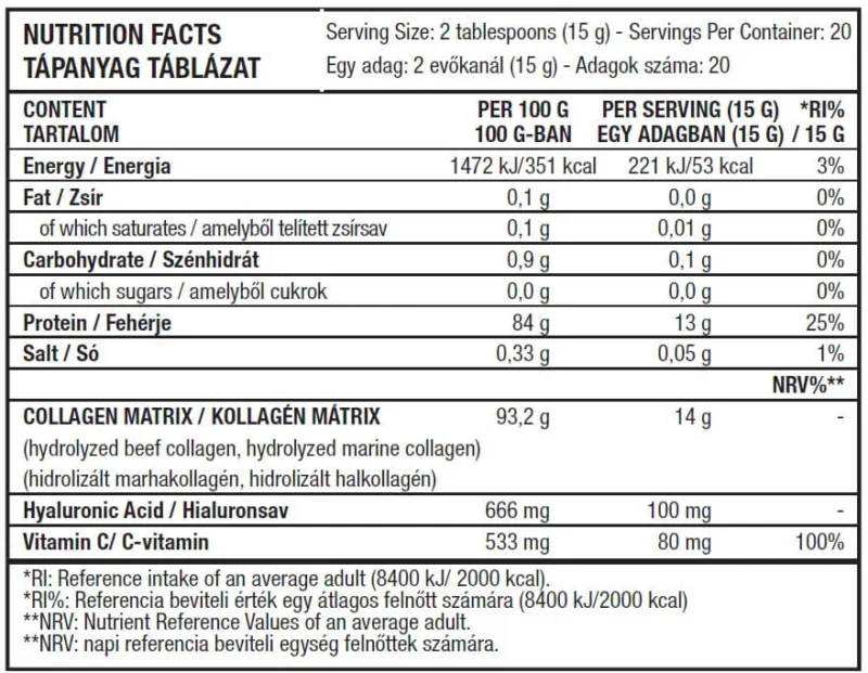 kollagén magyar termék beauty collagen mango maracuja gyorsan oldódó leírás