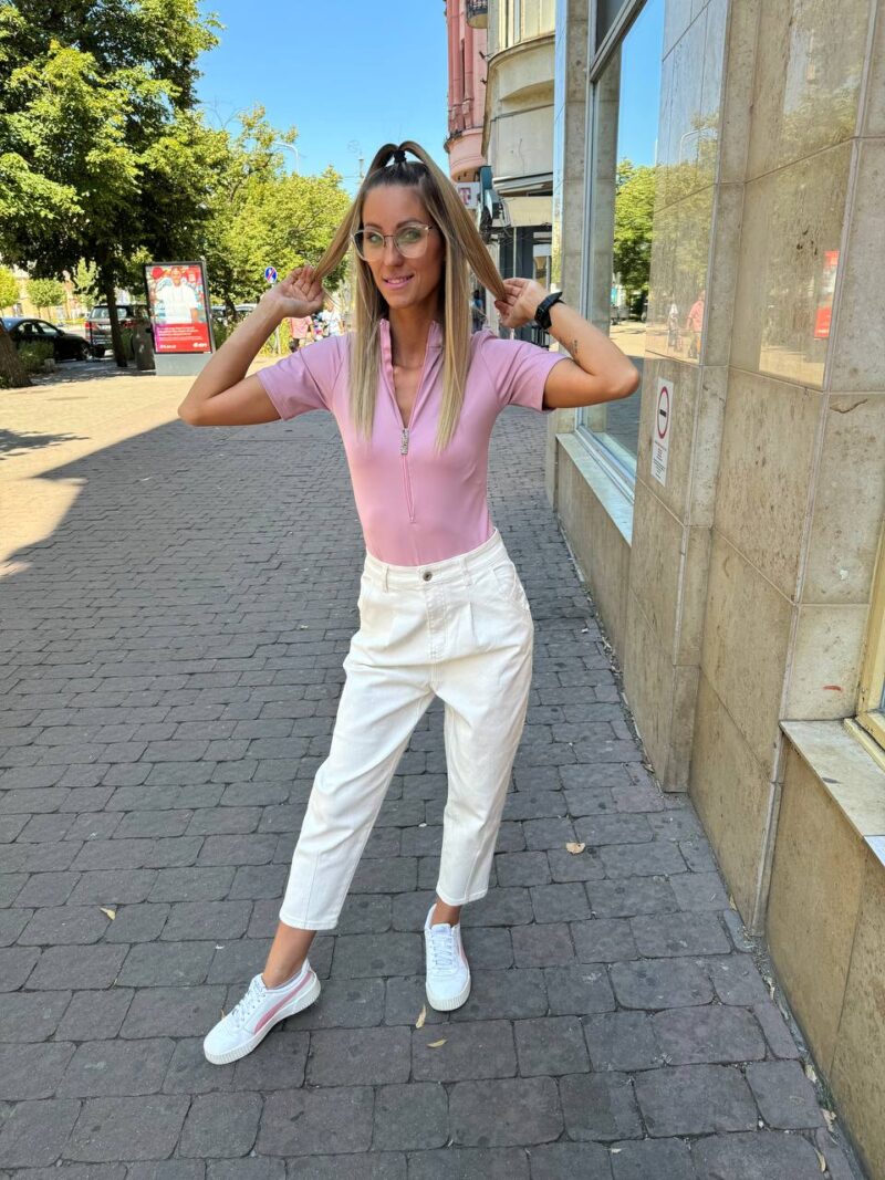 jessie nazyra laza mom jeans farmer fehér kényelmes hétköznapi