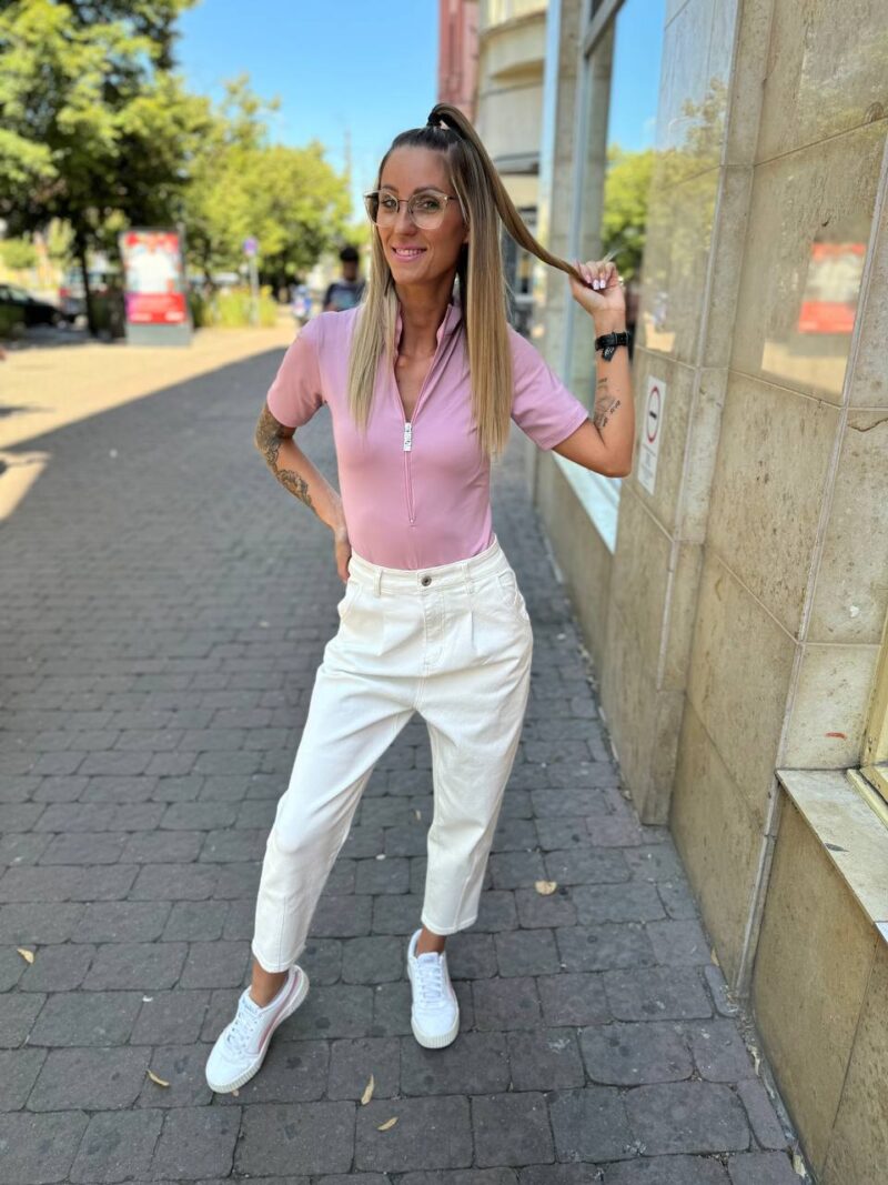 jessie nazyra laza mom jeans farmer fehér kényelmes hétköznapi