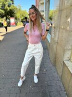 jessie nazyra laza mom jeans farmer fehér kényelmes hétköznapi
