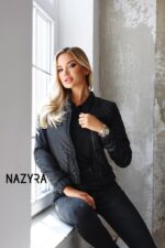 nazyra steppelt rövid kabát gumis matt