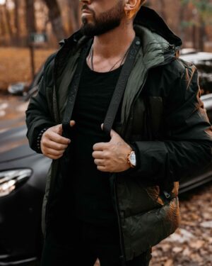 oliver olavoga teli kabat zold hosszu ferfi