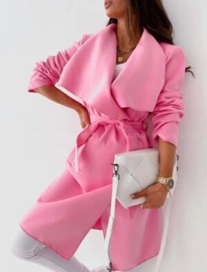 uplander kabat rozsaszin pink puder fekete 1 2 meret gyapju kabatka tavaszi oszi