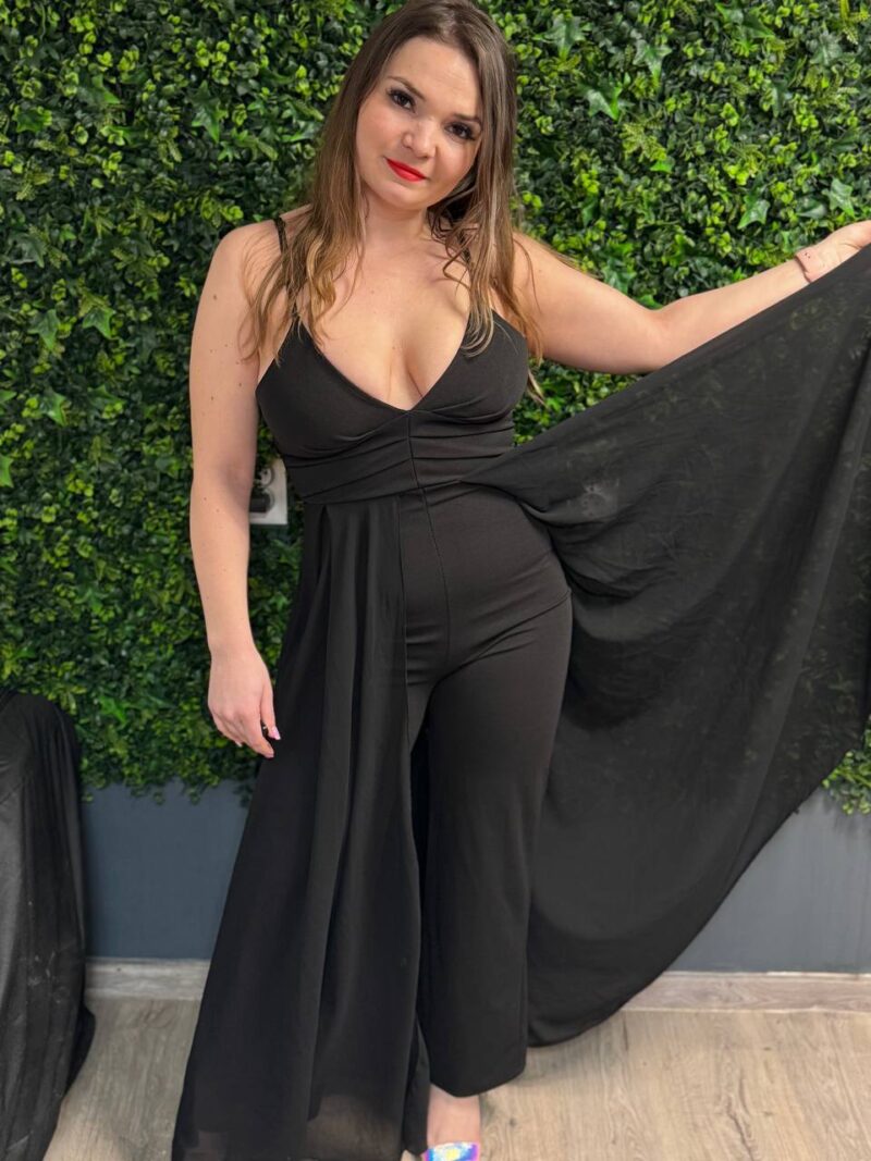 sello fazonu trapez egyenes szaru overal ruha tull spagetti pantos overal ruha elegans sportos