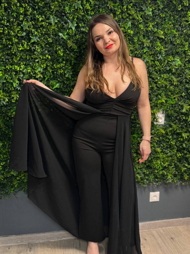 sello fazonu trapez egyenes szaru overal ruha tull spagetti pantos overal ruha elegans sportos