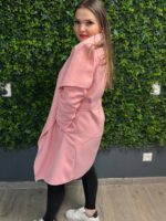 uplander kabat rozsaszin pink puder fekete 1 2 meret gyapju kabatka tavaszi oszi