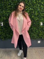 uplander kabat rozsaszin pink puder fekete 1 2 meret gyapju kabatka tavaszi oszi