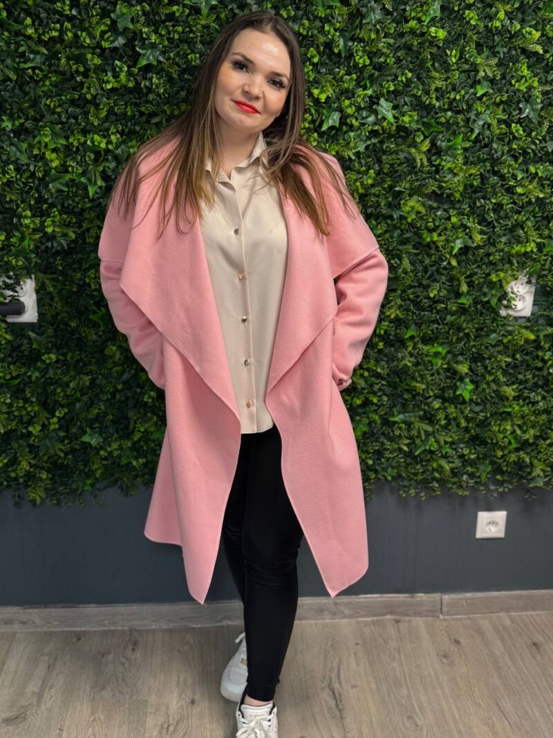 uplander kabat rozsaszin pink puder fekete 1 2 meret gyapju kabatka tavaszi oszi