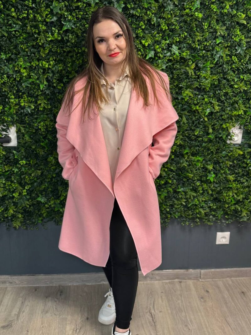 uplander kabat rozsaszin pink puder fekete 1 2 meret gyapju kabatka tavaszi oszi