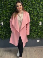 uplander kabat rozsaszin pink puder fekete 1 2 meret gyapju kabatka tavaszi oszi