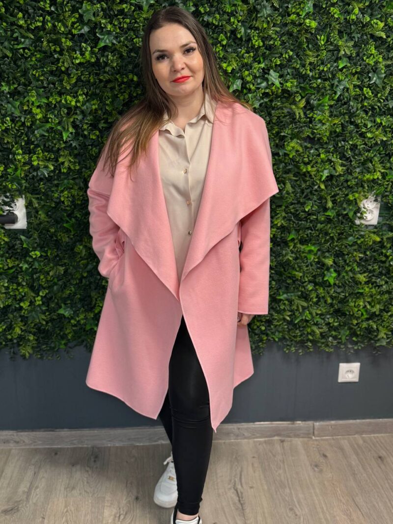 uplander kabat rozsaszin pink puder fekete 1 2 meret gyapju kabatka tavaszi oszi