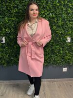 uplander kabat rozsaszin pink puder fekete 1 2 meret gyapju kabatka tavaszi oszi