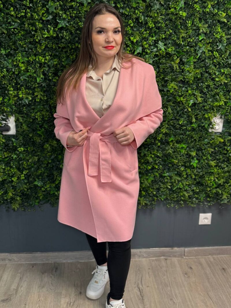 uplander kabat rozsaszin pink puder fekete 1 2 meret gyapju kabatka tavaszi oszi