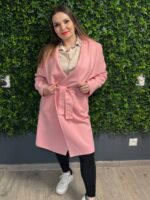 uplander kabat rozsaszin pink puder fekete 1 2 meret gyapju kabatka tavaszi oszi