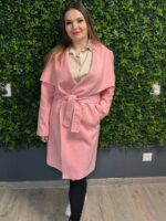 uplander kabat rozsaszin pink puder fekete 1 2 meret gyapju kabatka tavaszi oszi