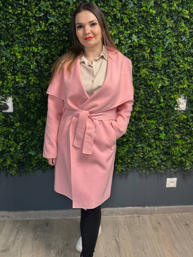 uplander kabat rozsaszin pink puder fekete 1 2 meret gyapju kabatka tavaszi oszi