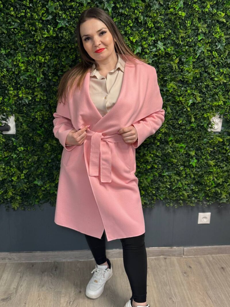 uplander kabat rozsaszin pink puder fekete 1 2 meret gyapju kabatka tavaszi oszi
