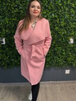 uplander kabat rozsaszin pink puder fekete 1 2 meret gyapju kabatka tavaszi oszi