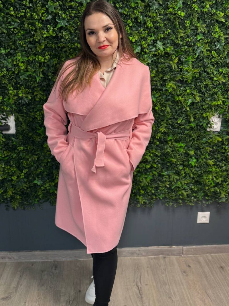 uplander kabat rozsaszin pink puder fekete 1 2 meret gyapju kabatka tavaszi oszi