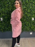 uplander kabat rozsaszin pink puder fekete 1 2 meret gyapju kabatka tavaszi oszi
