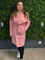 uplander kabat rozsaszin pink puder fekete 1 2 meret gyapju kabatka tavaszi oszi