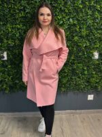 uplander kabat rozsaszin pink puder fekete 1 2 meret gyapju kabatka tavaszi oszi