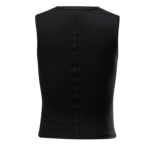 olavoga lombi top fekete feher xs s ujjatlan letisztult rovid fazon