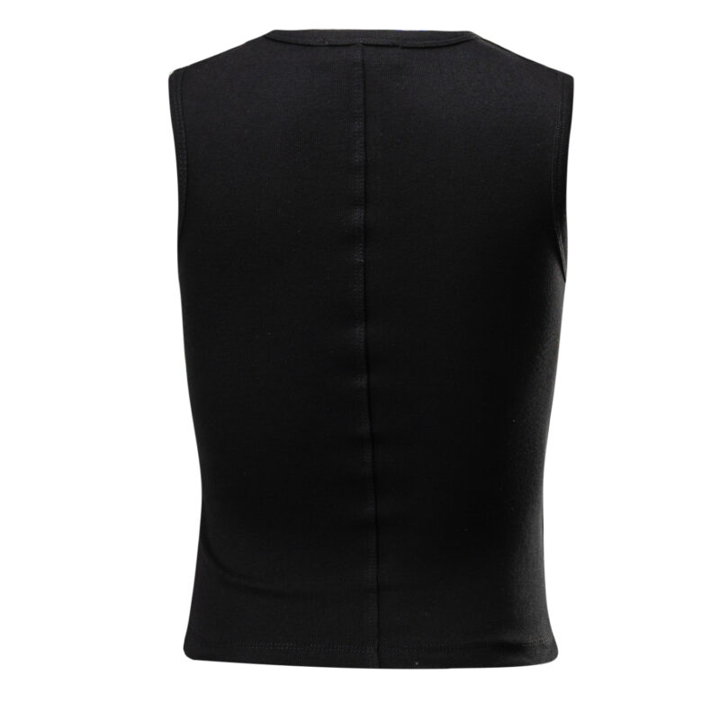 olavoga lombi top fekete feher xs s ujjatlan letisztult rovid fazon