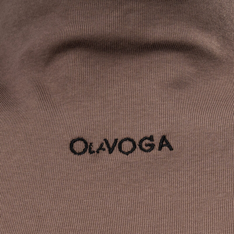 olavoga mel maxi ruha xs s meretben barna szinben hosszu ruha garbos maxi ruha rovidujju maxi ruha
