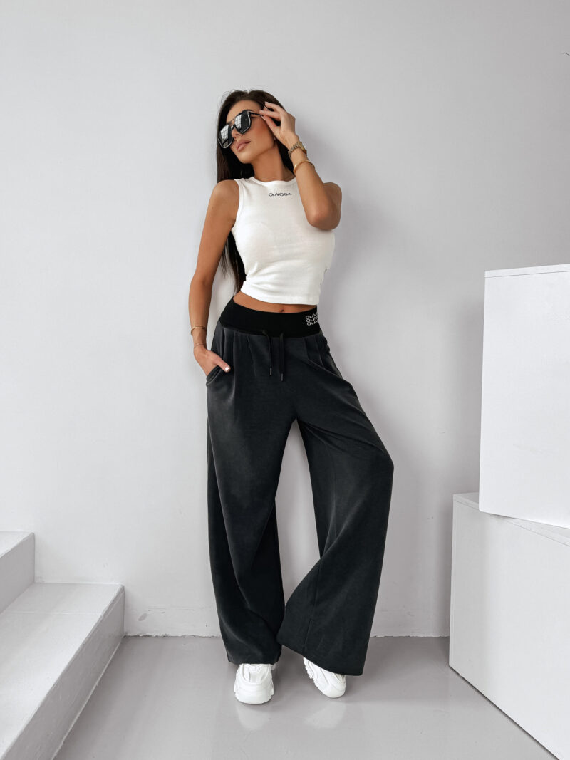 olavoga lombi top fekete feher xs s ujjatlan letisztult rovid fazon