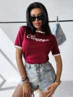 Olavoga Aven rovid ujju polo m bordo