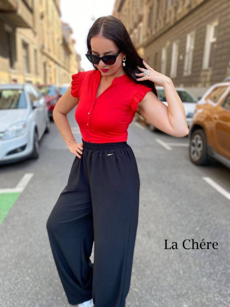 la chere miss extrem lenge bo szabasu nadrag fekete gumis derek letisztult egyszeru