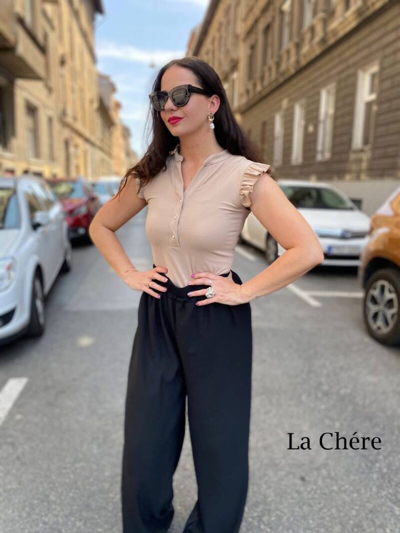 la chere miss extrem lenge bo szabasu nadrag fekete gumis derek letisztult egyszeru