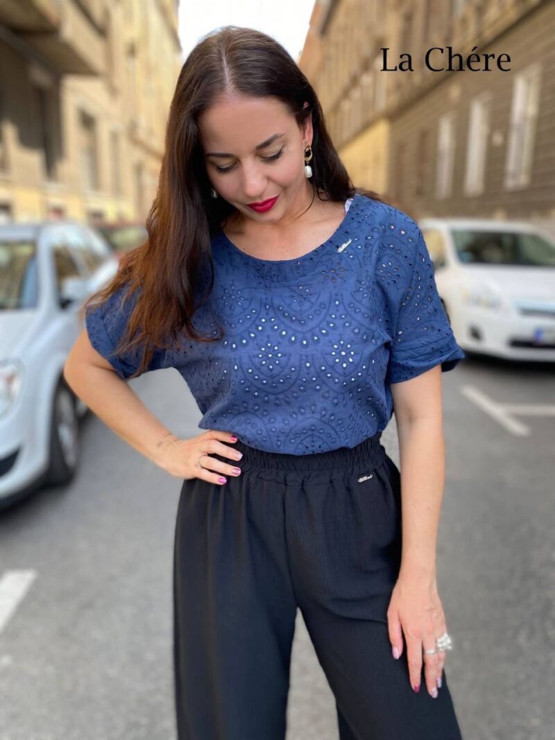 la chere miss extrem lenge bo szabasu nadrag fekete gumis derek letisztult egyszeru